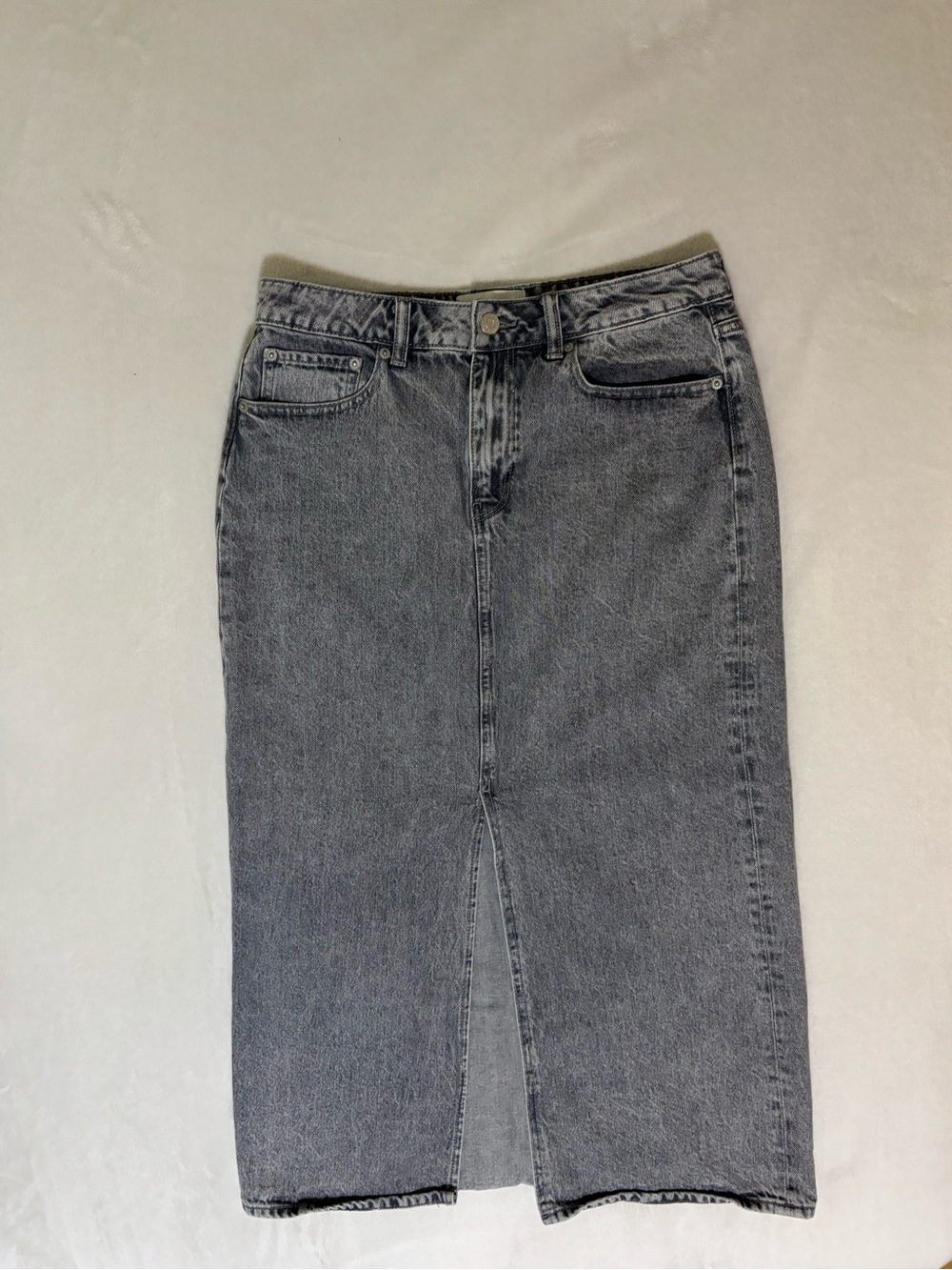 JJXX Gray Denim Maxi Skirt
